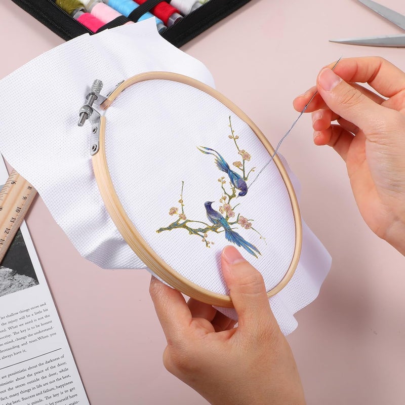 Telooco 18 Count Aida Cloth Cross Stitch Aida Fabric Large Size Embroidery Cloth Fabric White Cross Stitch Canvas for Home DIY Embroidery (59 by 39 Inch) - Image 4